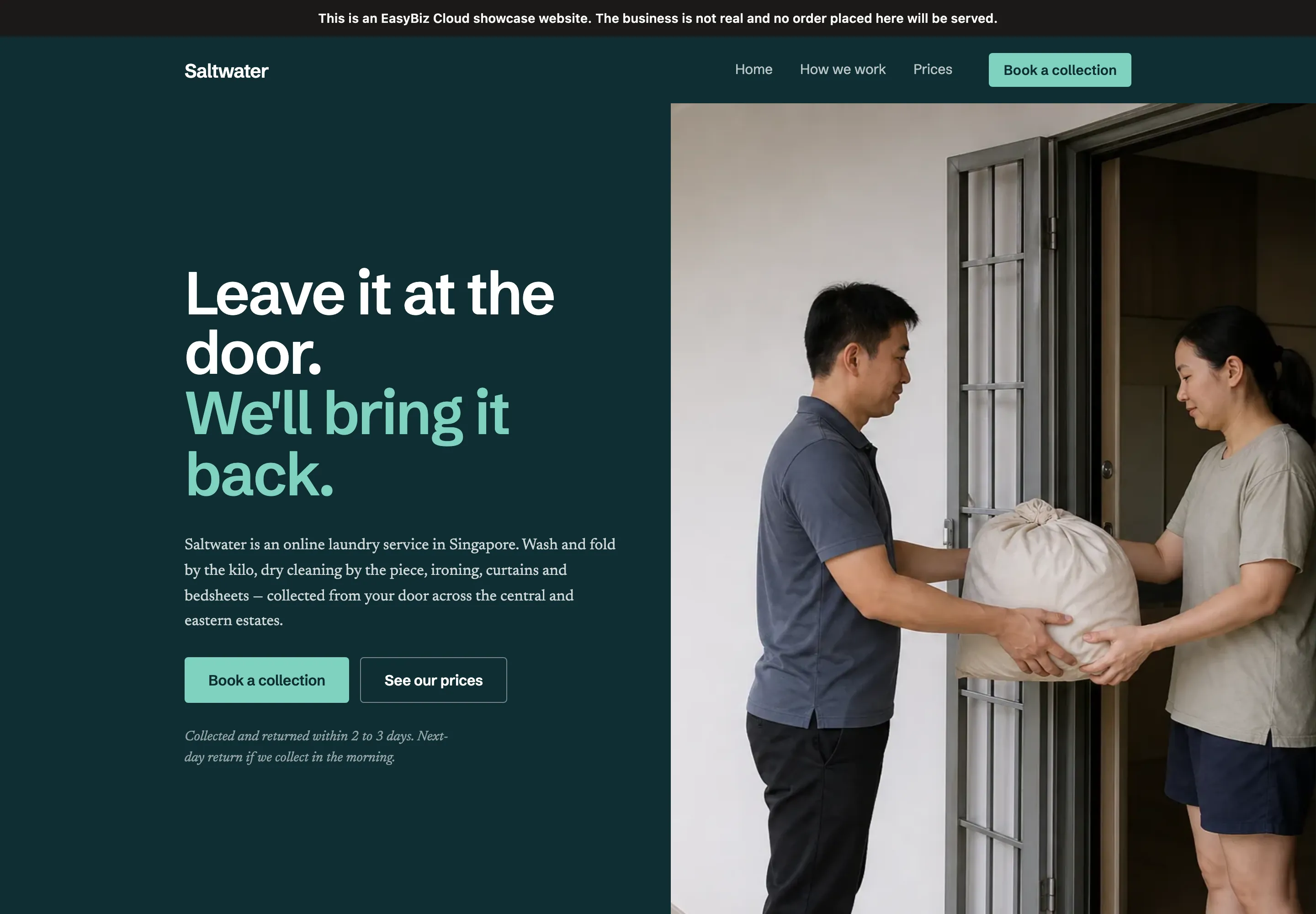 Home page of the Saltwater website